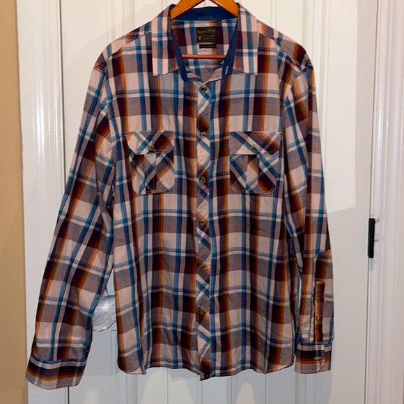 XXL MENS Long-Sleeve 2 Front Pockets Button-Down Quality Made - Picture 1 of 15